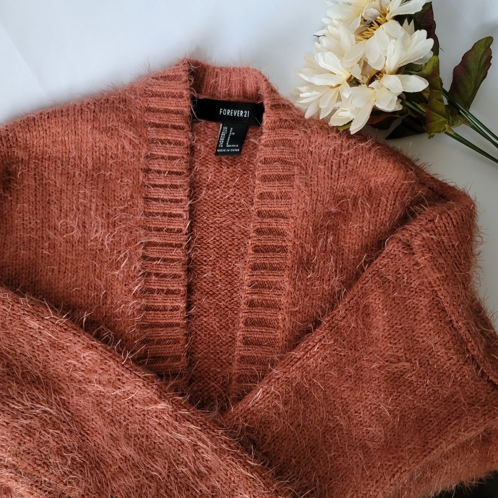 Forever 21 open front fluffy cardigan